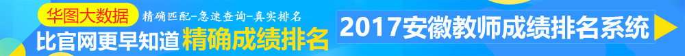2017年安徽教师招聘笔试成绩排名